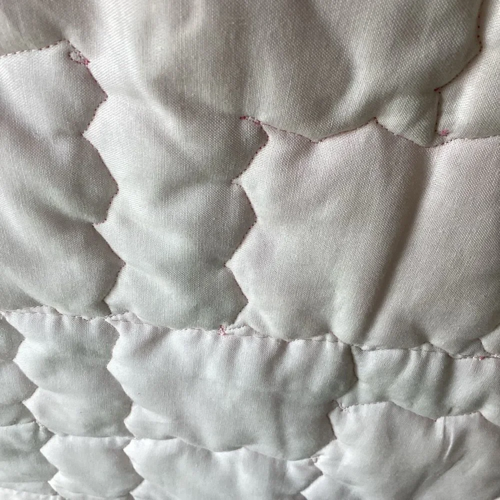 NWT. Hand Crafted Gold and Pink Hydrangea Lap Quilt